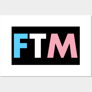 FTM Transgender Flag Colors - Female To Male Posters and Art